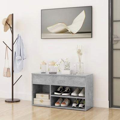 Shoe Storage Bench Sonoma Oak 5 Compartments Wide & Long