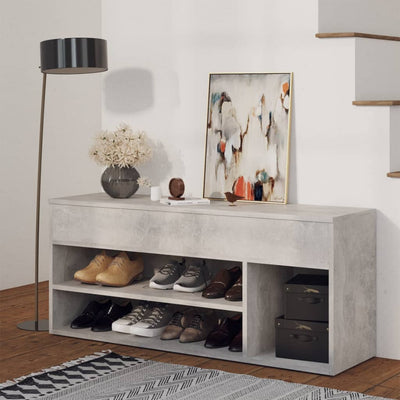 Shoe Storage Bench Sonoma Oak 3 Compartments Wide & Long
