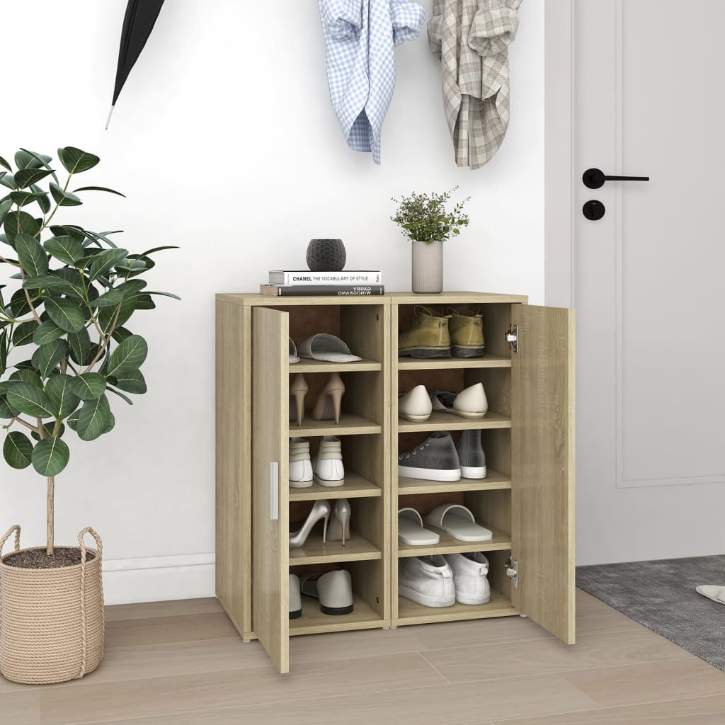 Shoe Cabinet Set Of 2 Old Pine Tall 5 Compartments