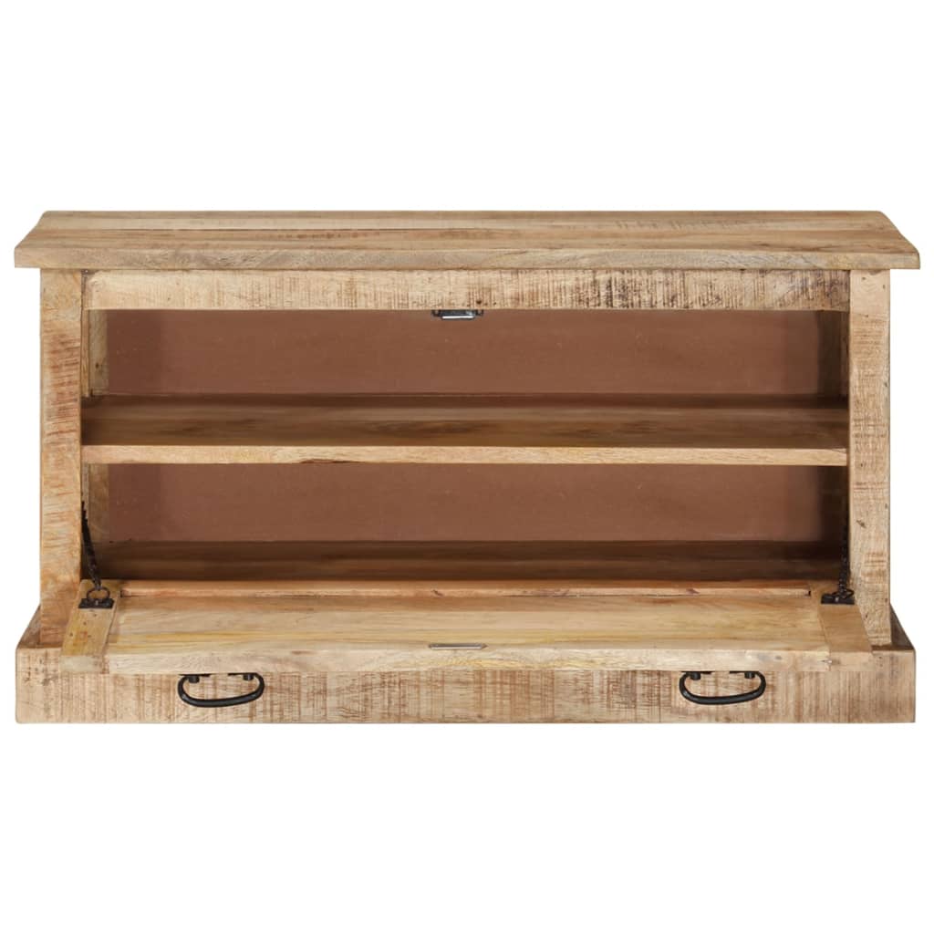 Shoe Storage Bench Natural Solid Acadia 1 Compartment