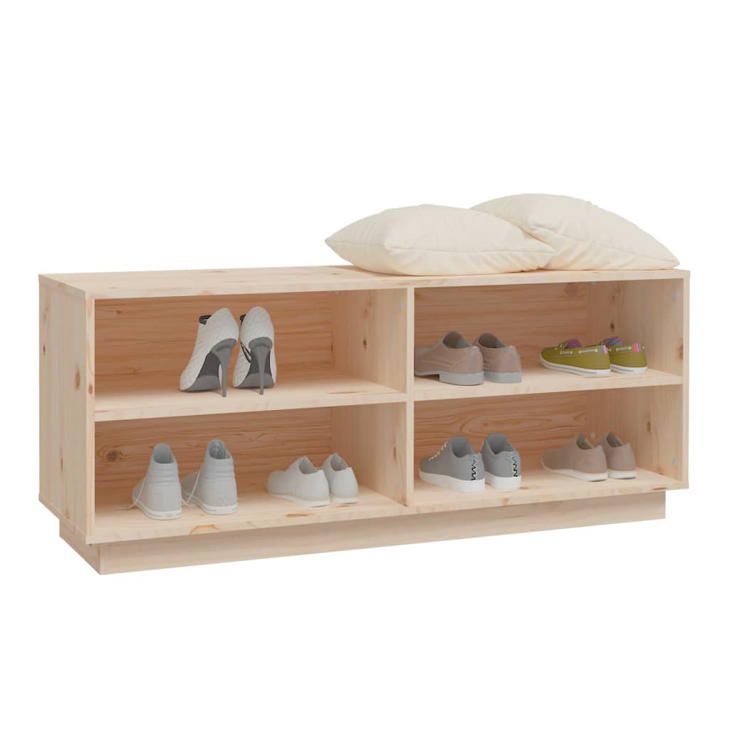 15 Pair 43" Scandinavian Solid Pine Shoe Bench
