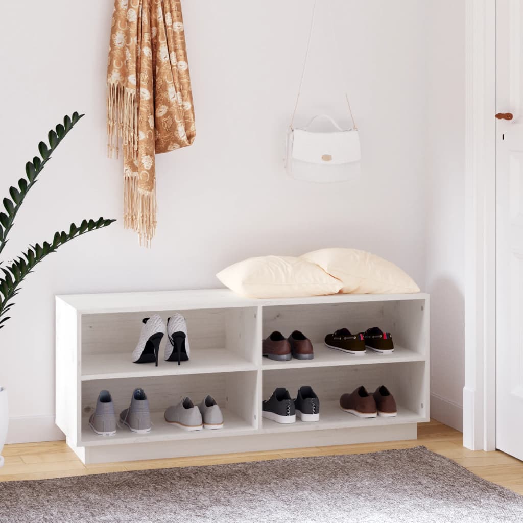 15 Pair 43" Scandinavian Solid Pine Shoe Bench
