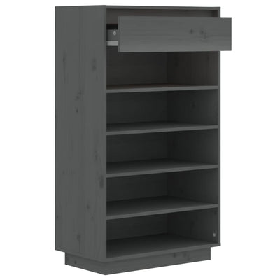 Wooden Shoe Cabinet Solid Pine 6 Compartments Tall