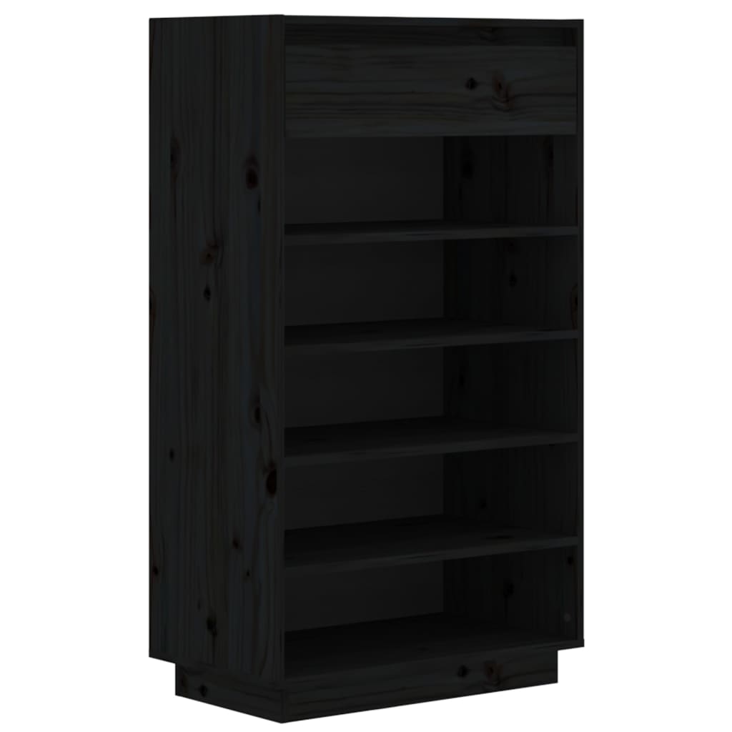 Wooden Shoe Cabinet Solid Pine 12 Compartments Tall