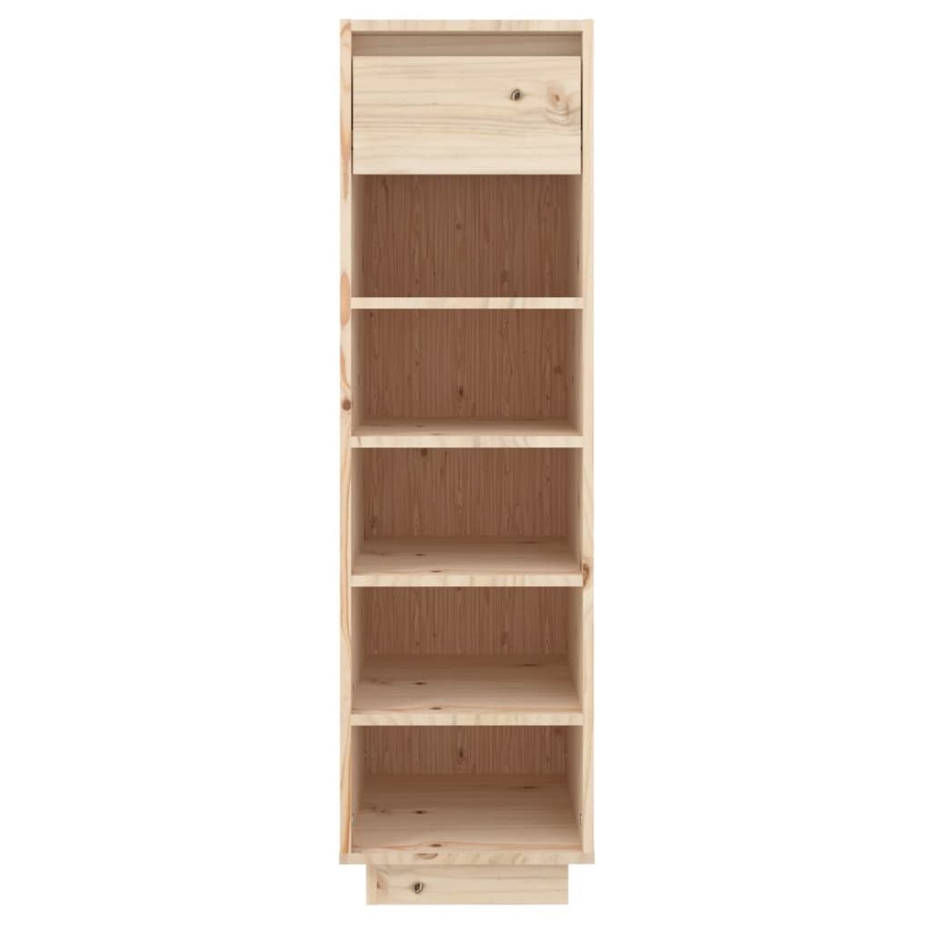 15 Pair 11" Tall & Narrow Scandinavian Solid Pinewood Shoe Cabinet