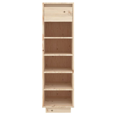 15 Pair 11" Tall & Narrow Scandinavian Solid Pinewood Shoe Cabinet