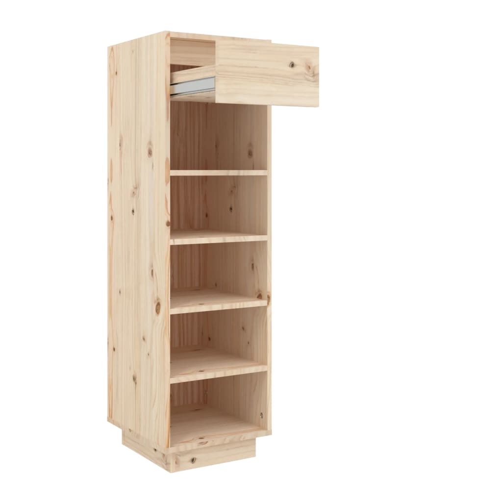 15 Pair 11" Tall & Narrow Scandinavian Solid Pinewood Shoe Cabinet
