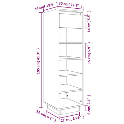 15 Pair 11" Tall & Narrow Scandinavian Solid Pinewood Shoe Cabinet