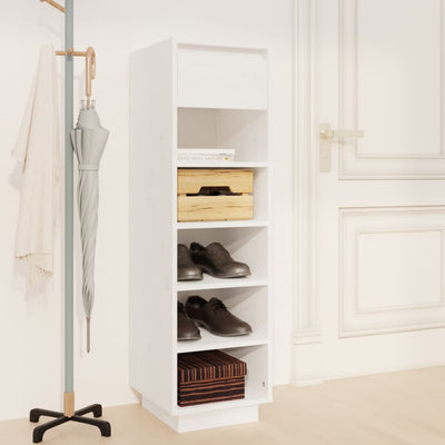 15 Pair 11" Tall & Narrow Scandinavian Solid Pinewood Shoe Cabinet
