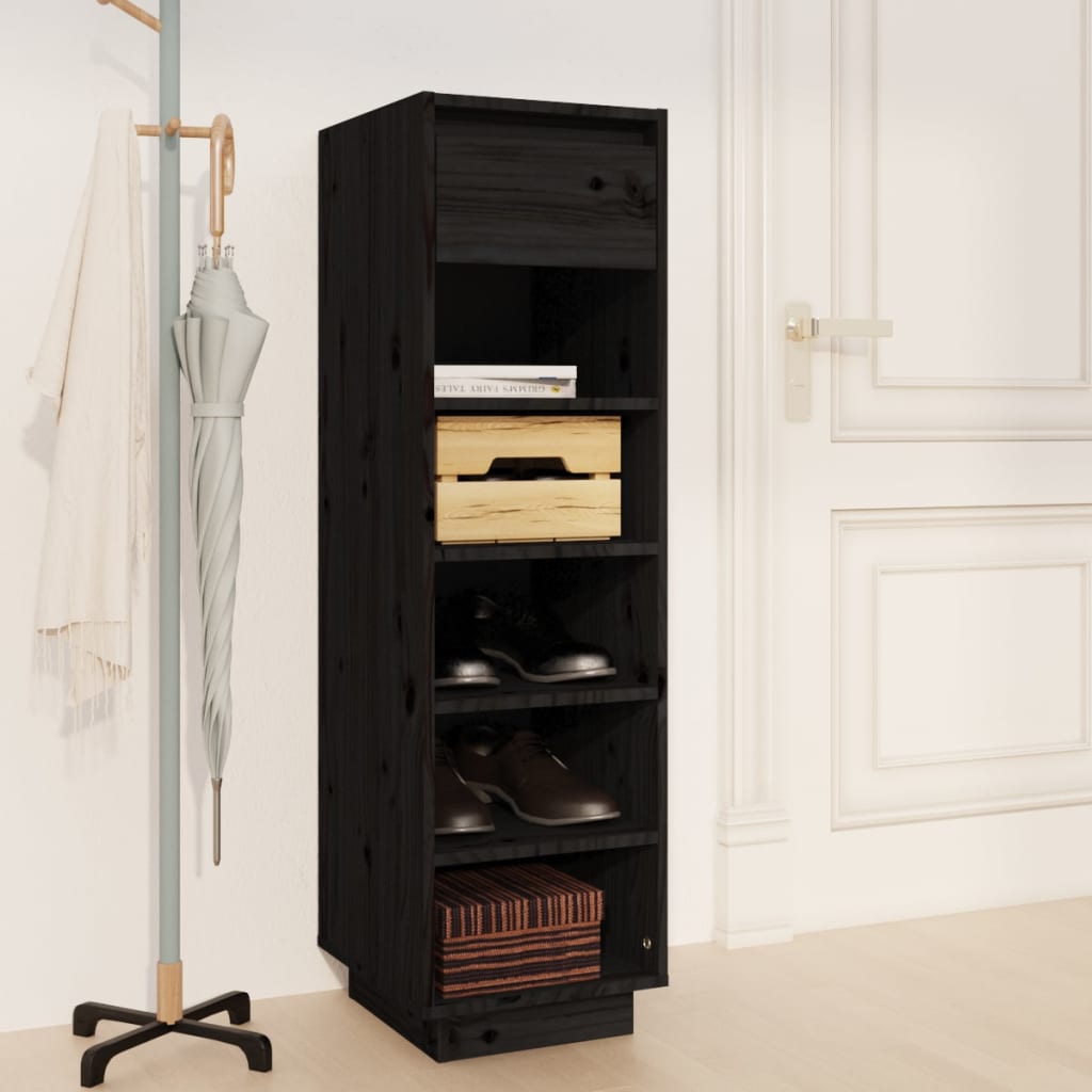 15 Pair 11" Tall & Narrow Scandinavian Solid Pinewood Shoe Cabinet