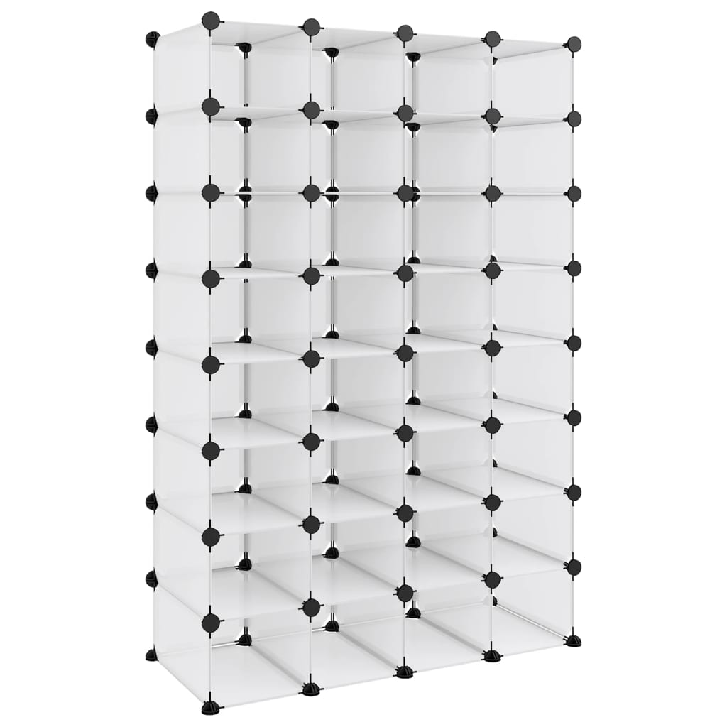 Shoe Rack Transparent Polypropylene & Steel Large Stackable