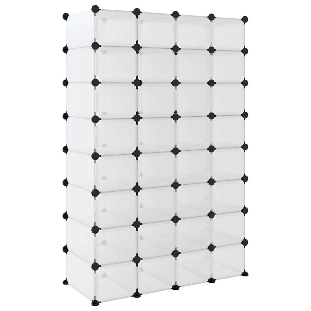 Shoe Rack Transparent Polypropylene & Steel Large Stackable