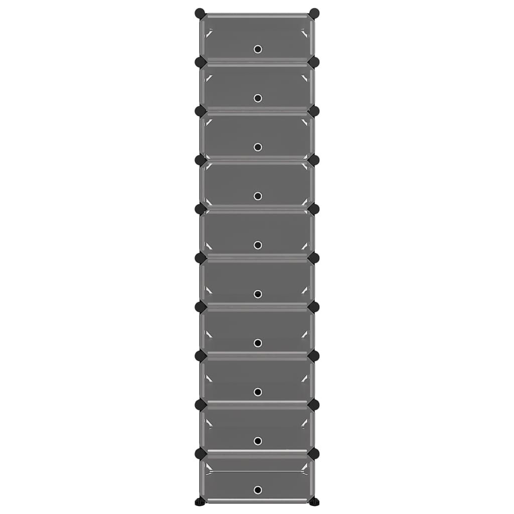 Shoe Rack Transparent Polypropylene & Steel Large Stackable