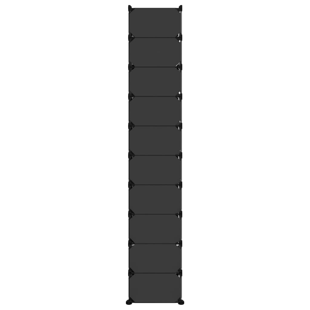 Shoe Rack Transparent Polypropylene & Steel Large Stackable