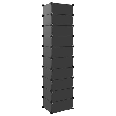Shoe Rack Transparent Polypropylene & Steel Large Stackable