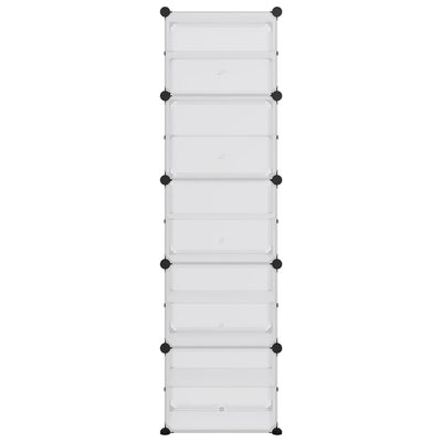 Shoe Rack Transparent Polypropylene & Steel Large Stackable
