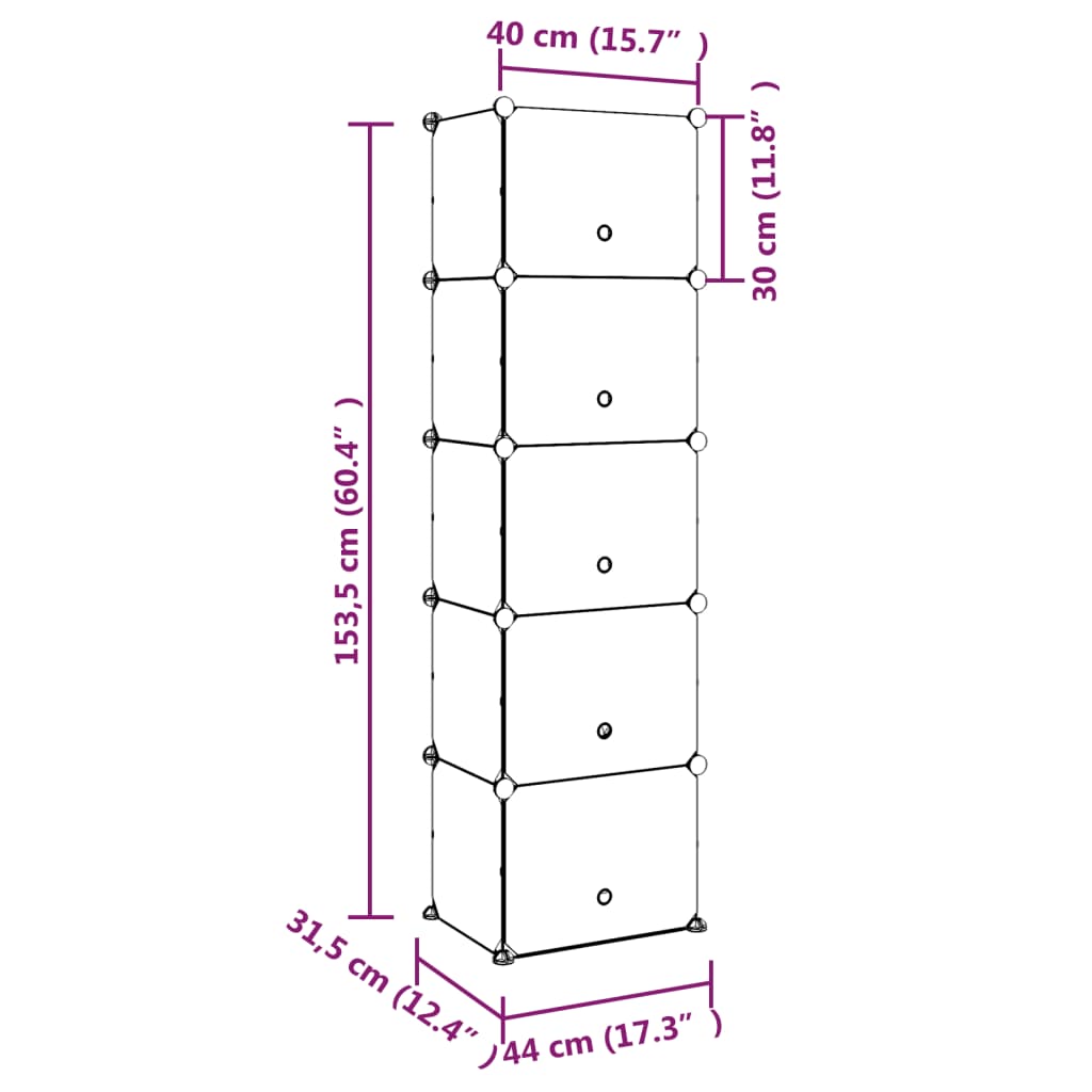 Shoe Rack Transparent Polypropylene & Steel Large Stackable