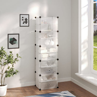 Shoe Rack Transparent Polypropylene & Steel Large Stackable
