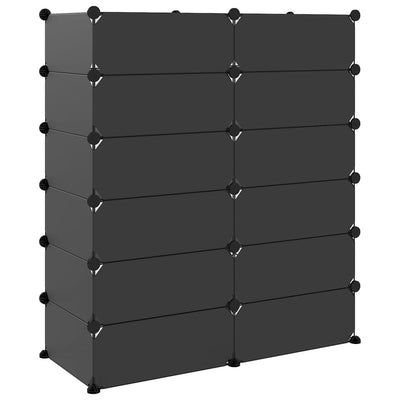 Shoe Rack Transparent Polypropylene & Steel Large
