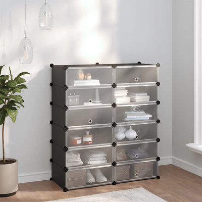 Shoe Rack Transparent Polypropylene & Steel Large