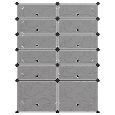 Shoe Rack Transparent Polypropylene & Steel Large