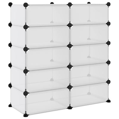 Shoe Rack Transparent Polypropylene & Steel Large