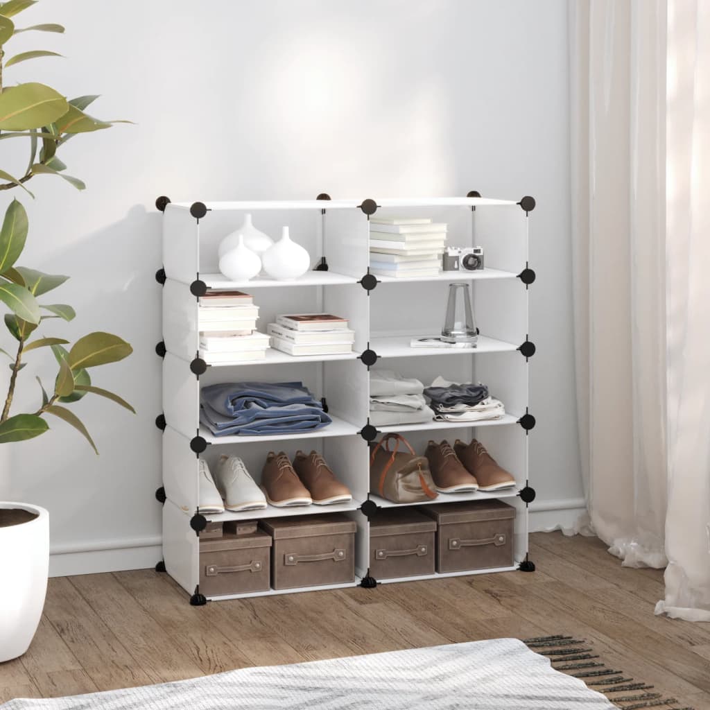 Shoe Rack Transparent Polypropylene & Steel Large