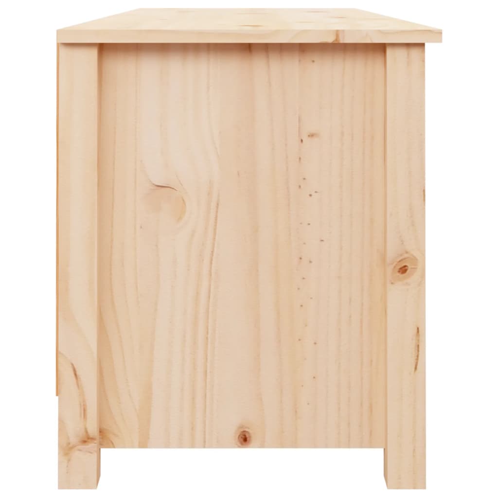 Shoe Bench Natural Solid Pine Wide & Deep 4 Compartments
