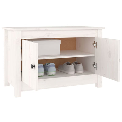 Shoe Cabinet Solid Pine Wood Wide & Deep 2 Compartments