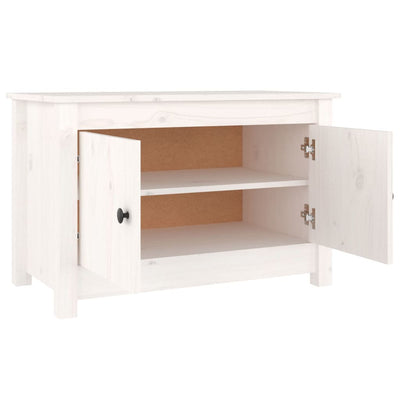 Shoe Cabinet Solid Pine Wood Wide & Deep 2 Compartments