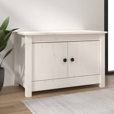 Shoe Cabinet Solid Pine Wood Wide & Deep 2 Compartments