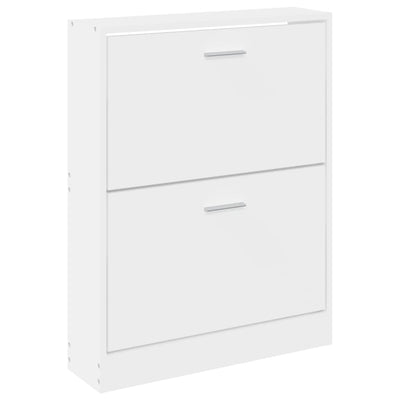 Shoe Cabinet Natural Solid Pine Medium 2 Drop-Down Drawers