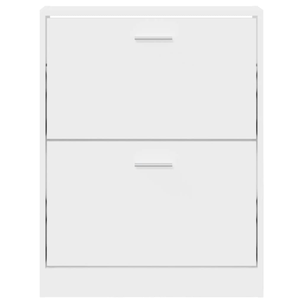 Shoe Cabinet Natural Solid Pine Medium 2 Drop-Down Drawers