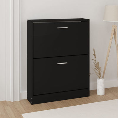 Shoe Cabinet Natural Solid Pine Medium 2 Drop-Down Drawers