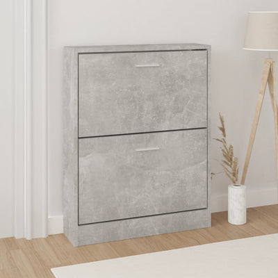 Shoe Cabinet Natural Solid Pine Medium 2 Drop-Down Drawers