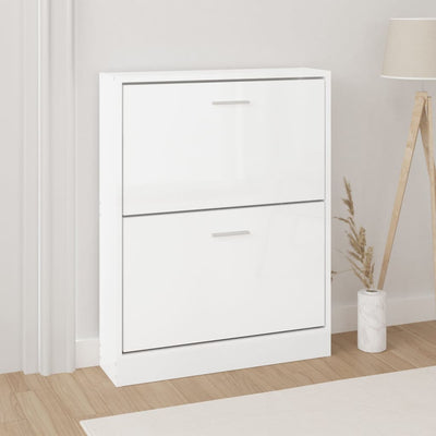Shoe Cabinet Natural Solid Pine Medium 2 Drop-Down Drawers