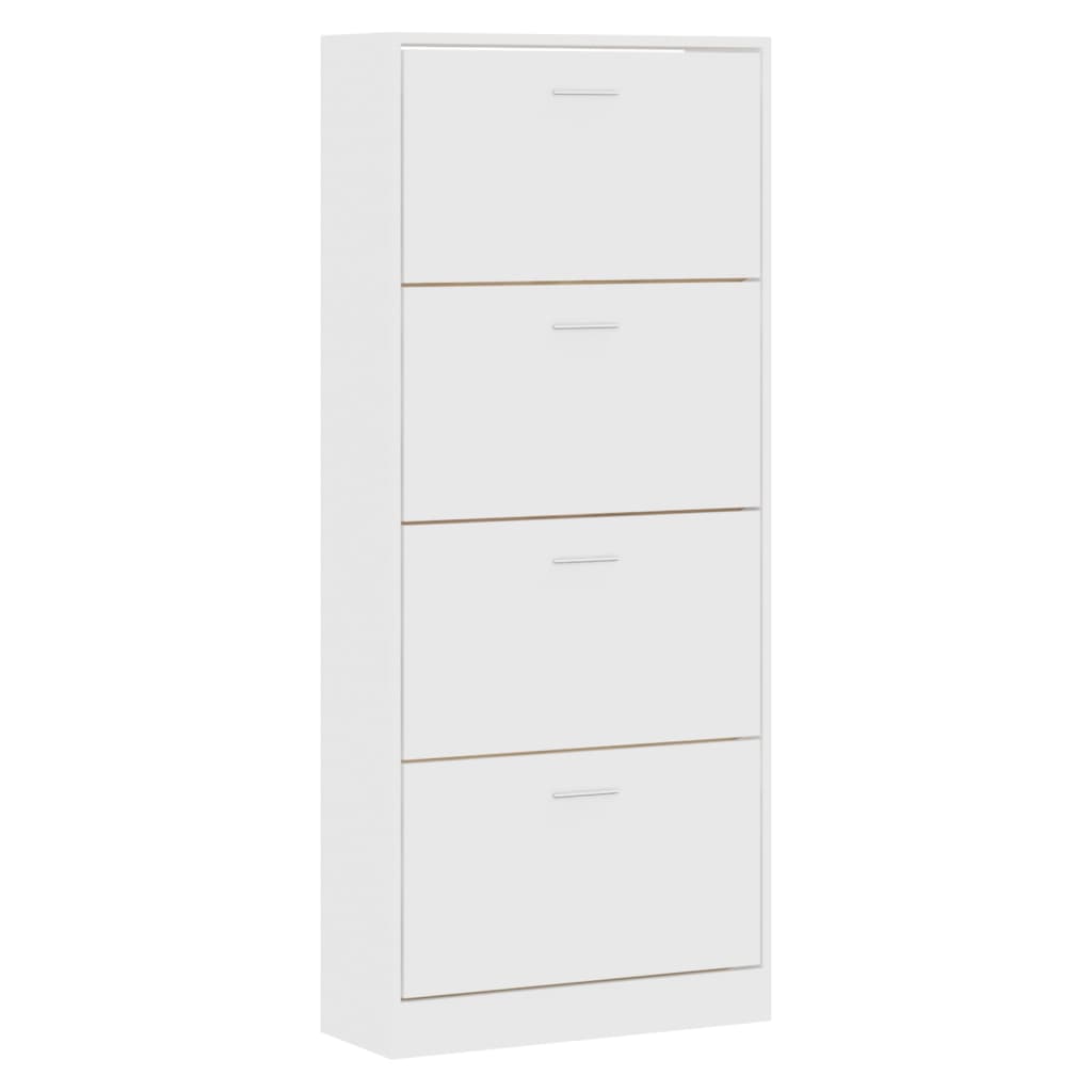 Shoe Cabinet Natural Solid Pine 1 Drop-Down Drawers