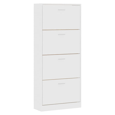 Shoe Cabinet Natural Solid Pine 1 Drop-Down Drawers