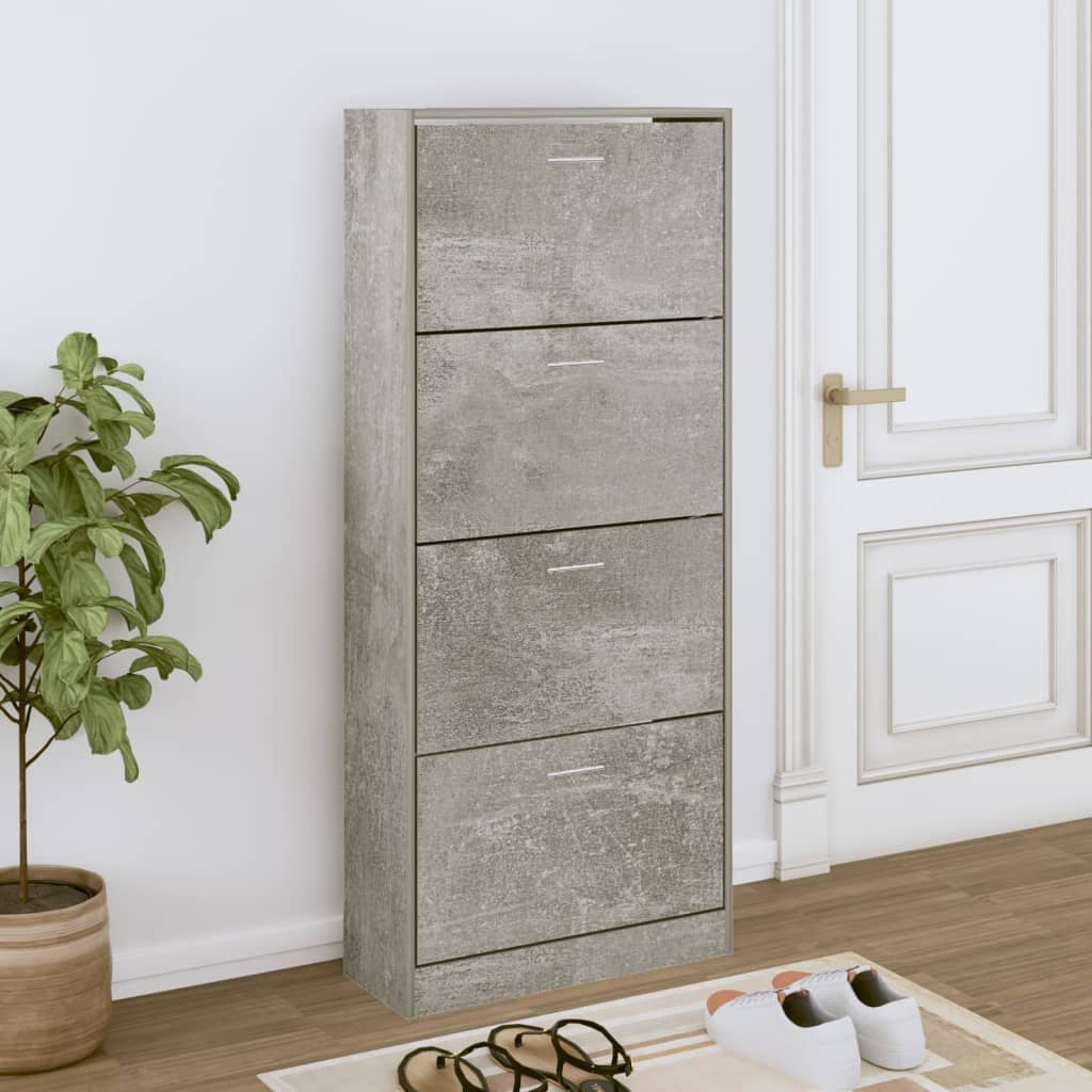 Shoe Cabinet Natural Solid Pine 1 Drop-Down Drawers