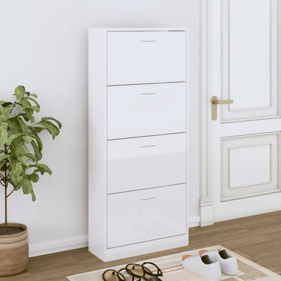 Shoe Cabinet Natural Solid Pine 1 Drop-Down Drawers