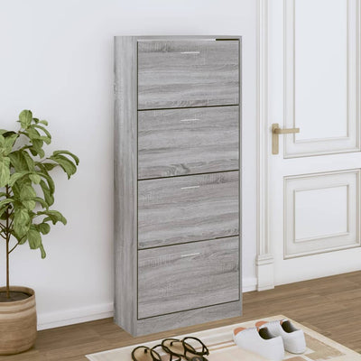 Shoe Cabinet Natural Solid Pine 1 Drop-Down Drawers