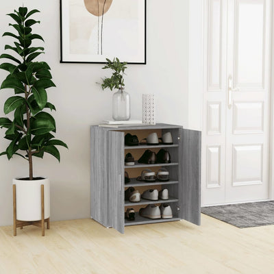 18 Pair 23" Smoked Oak Shoe Cabinet With 5 Tiers