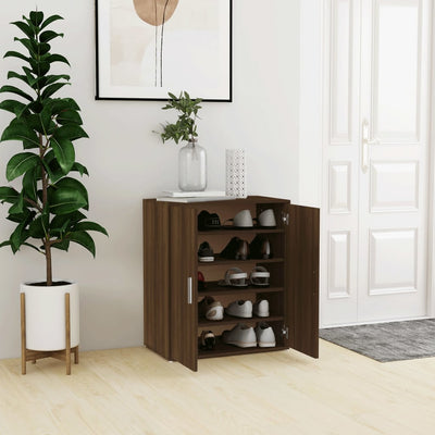 18 Pair 23" Smoked Oak Shoe Cabinet With 5 Tiers