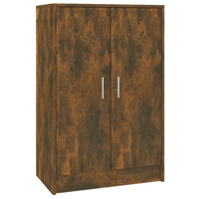 Flow Shoe Cabinet Smoked Oak 5 Drawers Tall & Wide