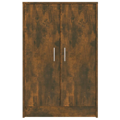 Flow Shoe Cabinet Smoked Oak 5 Drawers Tall & Wide