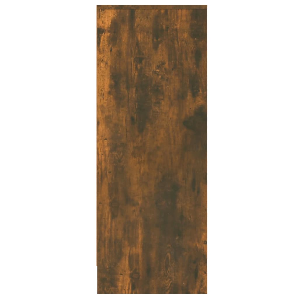 Flow Shoe Cabinet Smoked Oak 5 Drawers Tall & Wide