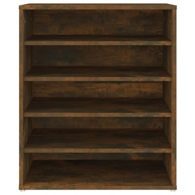 Shoe Cabinet Smoked Oak 5 Drawers Tall & Wide