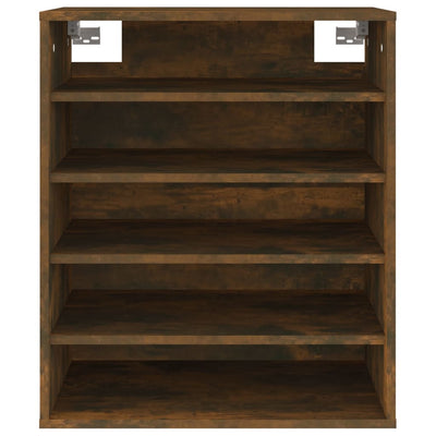 Shoe Cabinet Smoked Oak 5 Drawers Tall & Wide