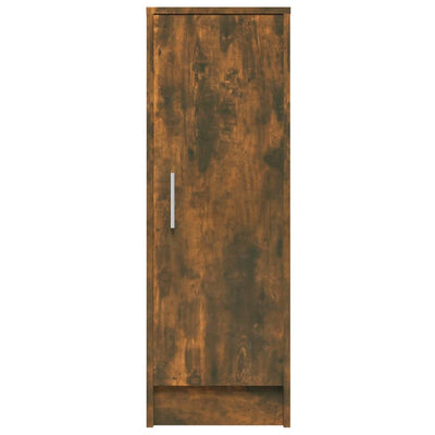 Shoe Cabinet Smoked Oak 6 Drawers Tall