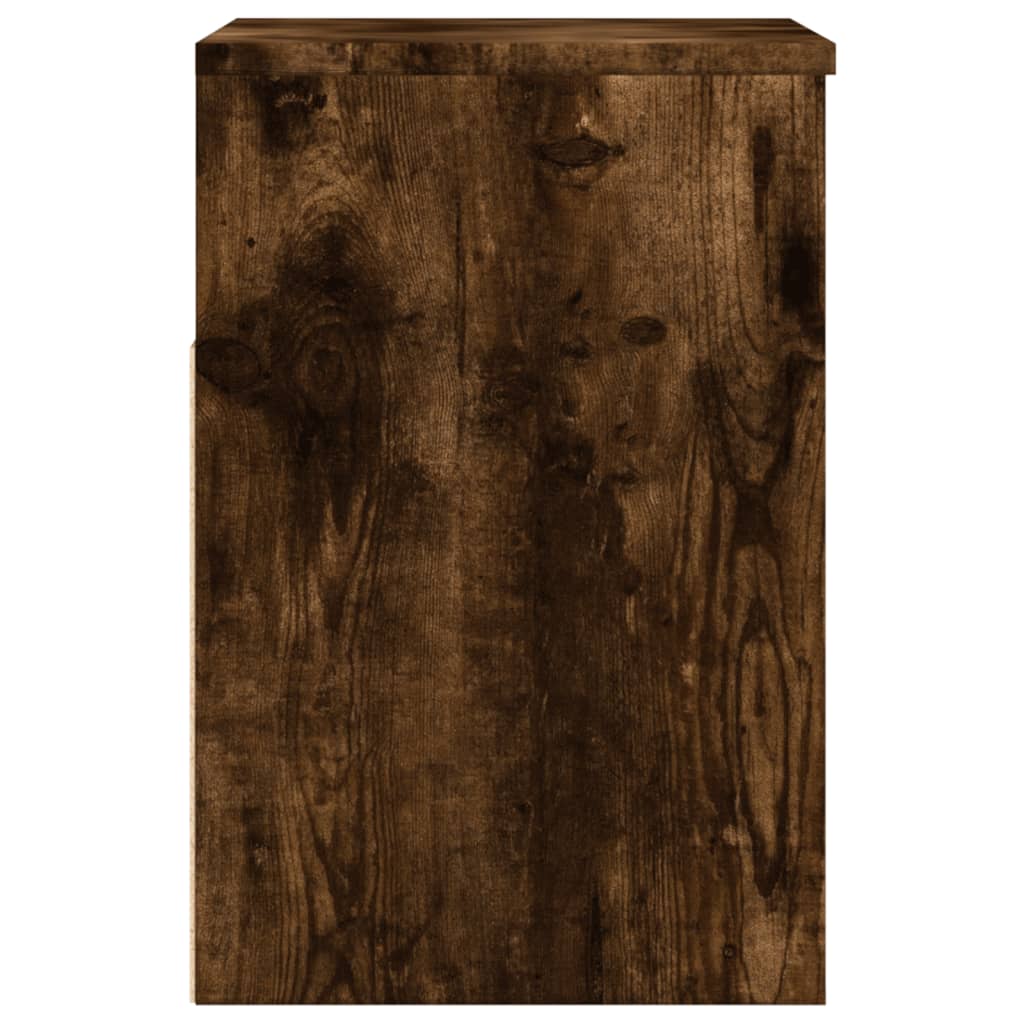 Shoe Chest Smoked Oak Wide & Deep 5 Compartments